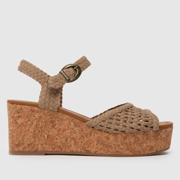 Blowfish Malibu Aric Woven Wedge High Heels in Beige