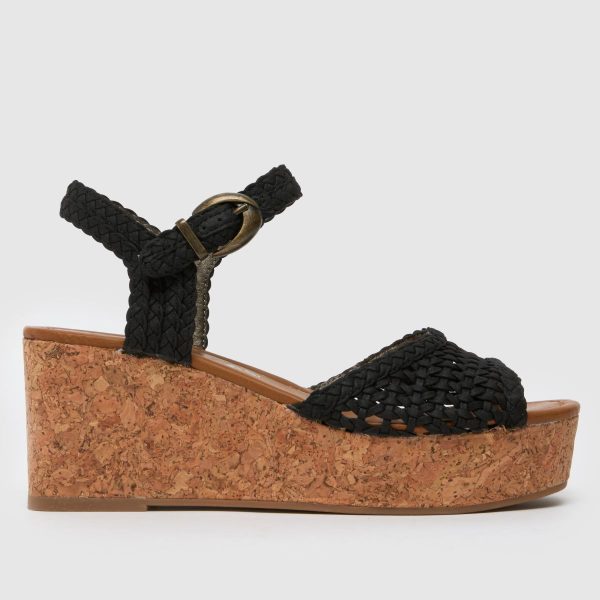 Blowfish Malibu Aric Woven Wedge High Heels in Black