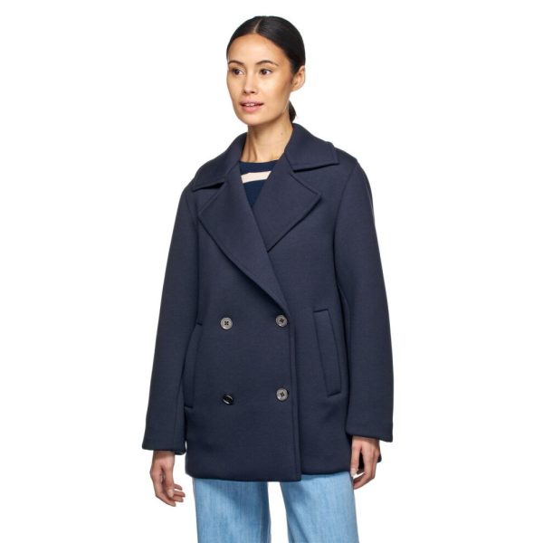 (Blue, 12) Geox W GARDENIA Women's Blue Pea Coat