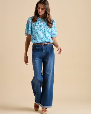 Blue BRAKEBURN Sea Glitter Blouse