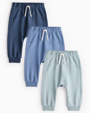 Blue Blue Joggers 3 Pack (Up To 3 Mths) - Tu by Sainsbury's
