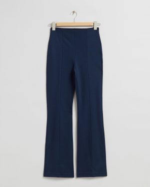 Blue Flared Trousers