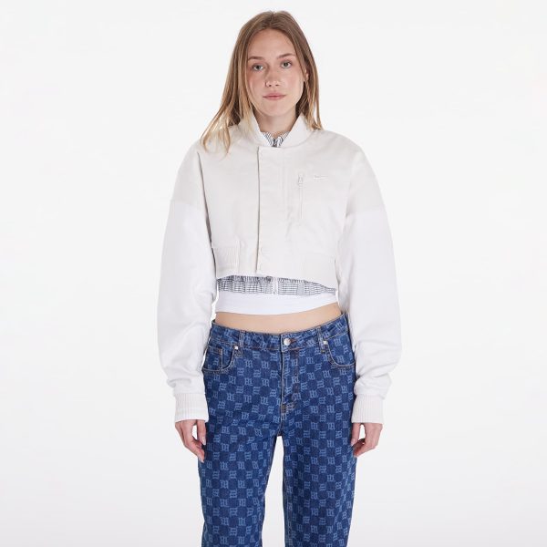 Bomber Nike Sportswear Destroyer Women's Cropped Canvas Jacket Phantom/ Summit White/ Summit White XS