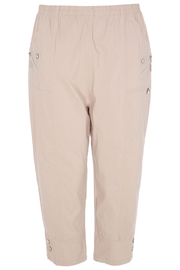 Bonmarche Bengaline Cargo Cropped Trousers