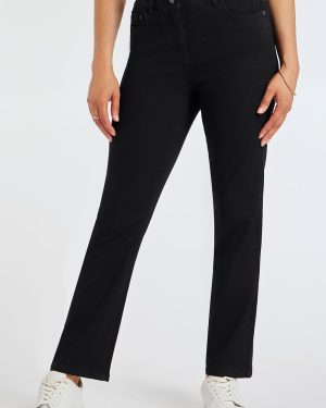 Bonmarche Black The Betty Bootcut Jeans, Size: 18