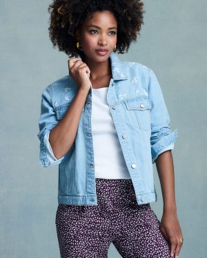 Bonmarche Denim Embroidered Jacket