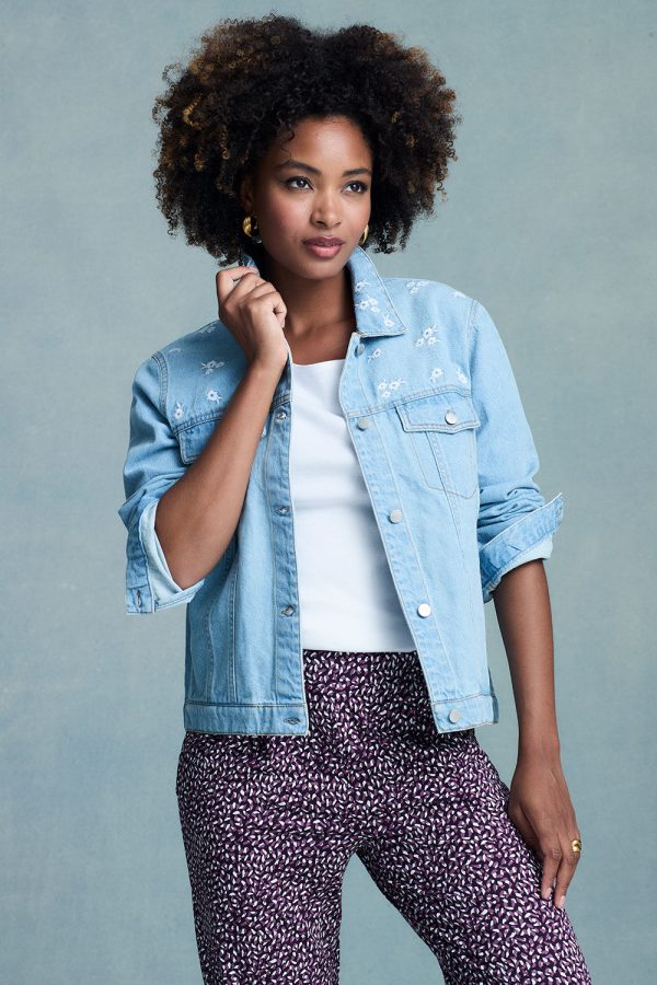 Bonmarche Denim Embroidered Jacket