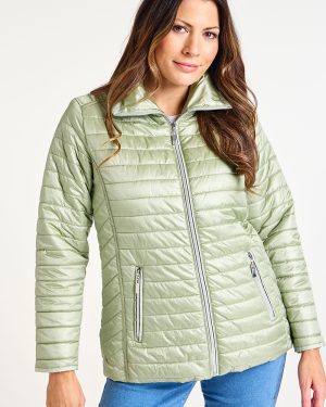 Bonmarche Metallic Lightweight Quilted Coat