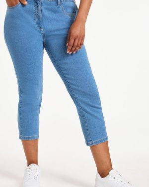 Bonmarche Pale Indigo The Sara Crop Jeans, Size: 10