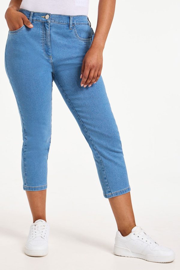 Bonmarche Pale Indigo The Sara Crop Jeans, Size: 10