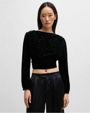 Boss C_Edevory Devor Wrap Top - Black