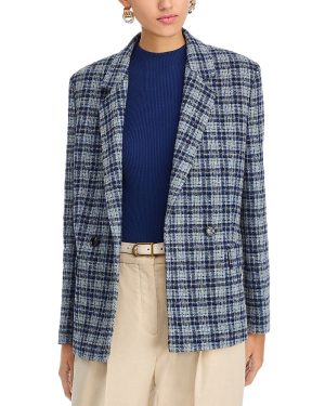 Boss Check Double Breasted Blazer