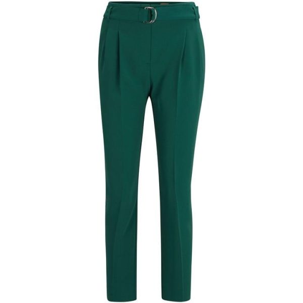 Boss Tapiah Regular-Fit Cropped Trousers - Green