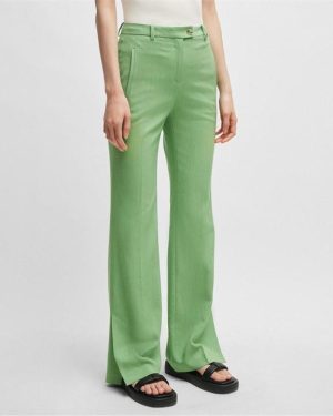 Boss Terela Slim-Fit Flared Trousers - Green
