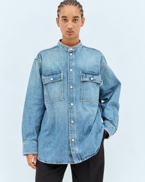 Bottega Veneta Denim Shirt - Woman Shirts Blue It - 40