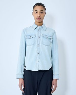 Bottega Veneta Extra Bleach Denim Shirt - Woman Shirts Blue It - 38