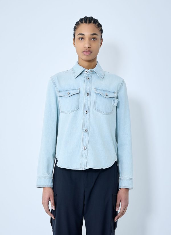 Bottega Veneta Extra Bleach Denim Shirt - Woman Shirts Blue It - 38