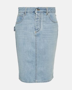Bottega Veneta High-rise denim pencil skirt