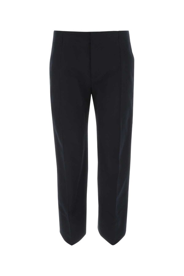 Bottega Veneta Midnight Blue Cotton Cropped Cut Pant