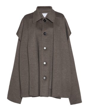 Bottega Veneta - Wool-Cashmere Short Coat - Grey - IT 38 - Moda Operandi