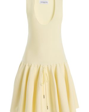 Brandon Maxwell - The Cleo Tulip-Skirt Knit Mini Dress - Yellow - M - Only At Moda Operandi