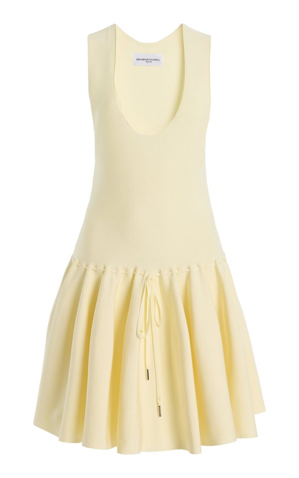 Brandon Maxwell - The Cleo Tulip-Skirt Knit Mini Dress - Yellow - M - Only At Moda Operandi