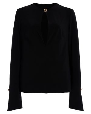 Brandon Maxwell - The Marla Jersey Tunic Top - Black - US 4 - Moda Operandi
