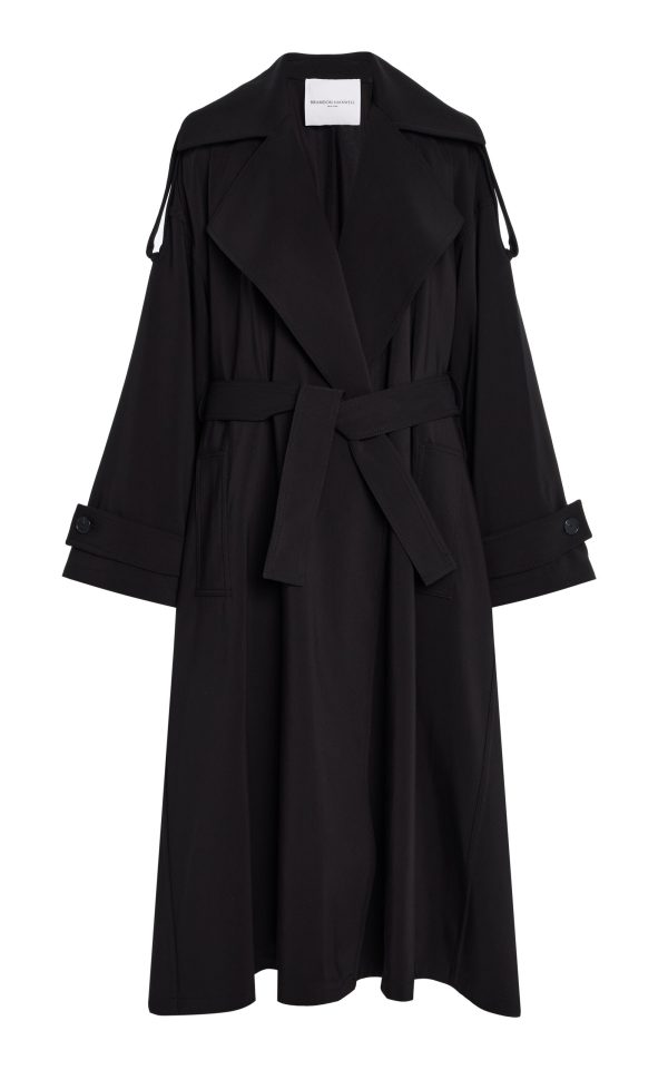 Brandon Maxwell - The Tillman Relaxed Twill Trench Coat - Black - S - Only At Moda Operandi