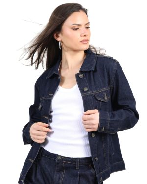 Brave Soul Bloom Denim Jacket - Dark wash - Size 16 | TJ Hughes