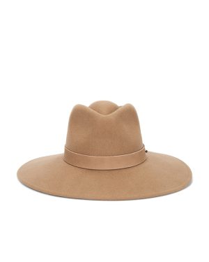Brixton Eleanor Felt Packable Hat in Tan. Size M.