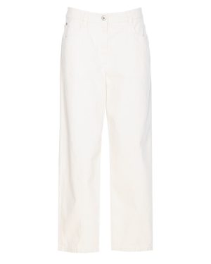 Brunello Cucinelli Denim Cropped Pants