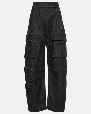 Brunello Cucinelli High-rise denim cargo pants