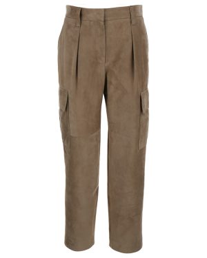 Brunello Cucinelli Leather Cargo Pants