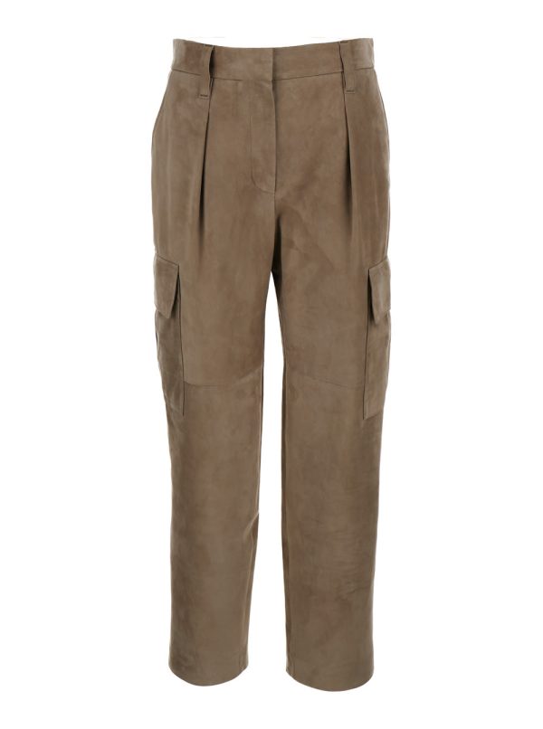 Brunello Cucinelli Leather Cargo Pants