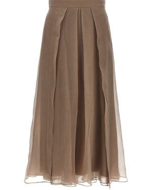 Brunello Cucinelli paneled Circle Skirt