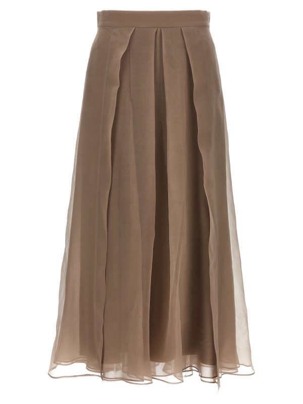 Brunello Cucinelli paneled Circle Skirt