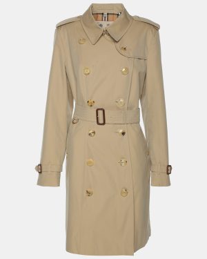 Burberry Beige Cotton Trench Coat L