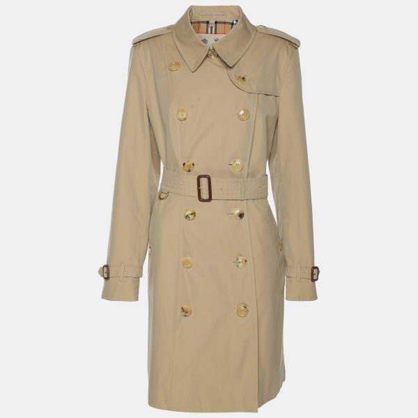 Burberry Beige Cotton Trench Coat L