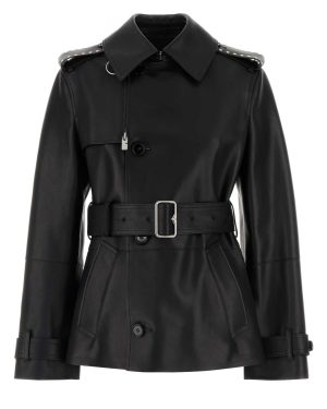 Burberry Black Leather Jacket