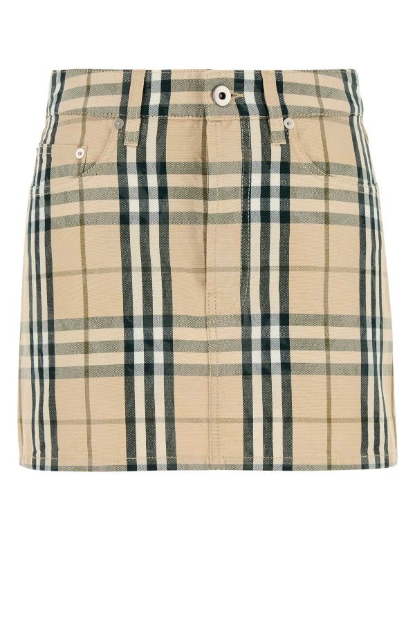 Burberry Embroidered Denim Mini Skirt