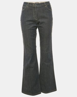 Burberry Navy Blue Denim Flared Jeans M Waist 29"