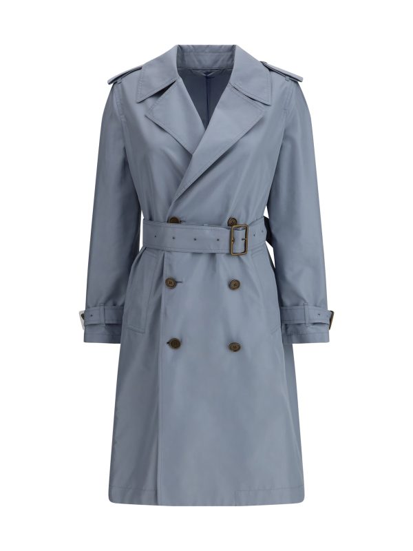 Burberry Silk Long Trench Coat