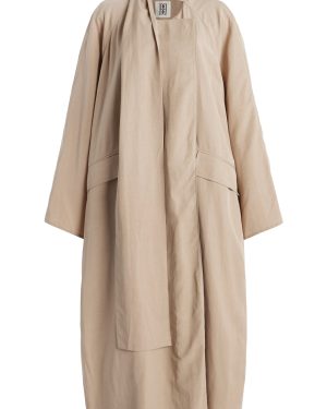 By Malene Birger - Campagna Draped Trench Coat - Nude - XS - Moda Operandi