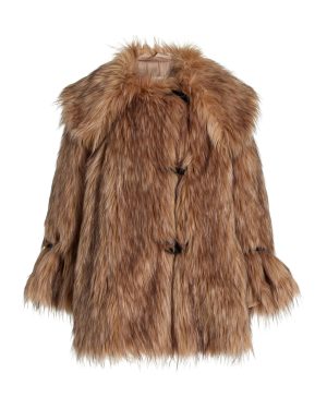 By Malene Birger - Exclusive Yvette Short Faux Fur Coat - Brown - M - Moda Operandi