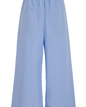By Malene Birger - Mirabello Cropped Organic Cotton Flared Pants - Stripe - EU 34 - Moda Operandi