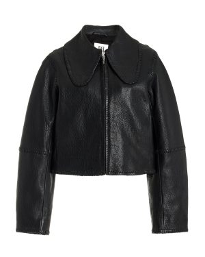 By Malene Birger - Rowani Cropped Leather Jacket - Black - FR 44 - Moda Operandi