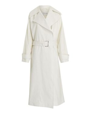 CALVIN KLEIN Oversized Trench Coat - Cream