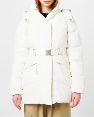 CANADA GOOSE Marlow Belted Padded Coat - White