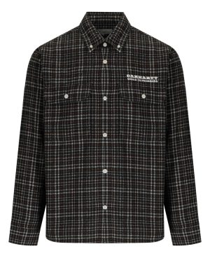 CARHARTT WIP RUNAWAY MILLETT CHECK BLACK SHIRT