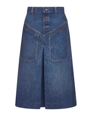 CHLO | Blue denim knee length skirt | Women | 36